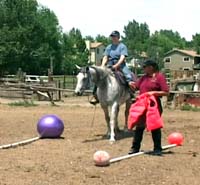 Horse Trainer Vickie Weigel and one of her students!